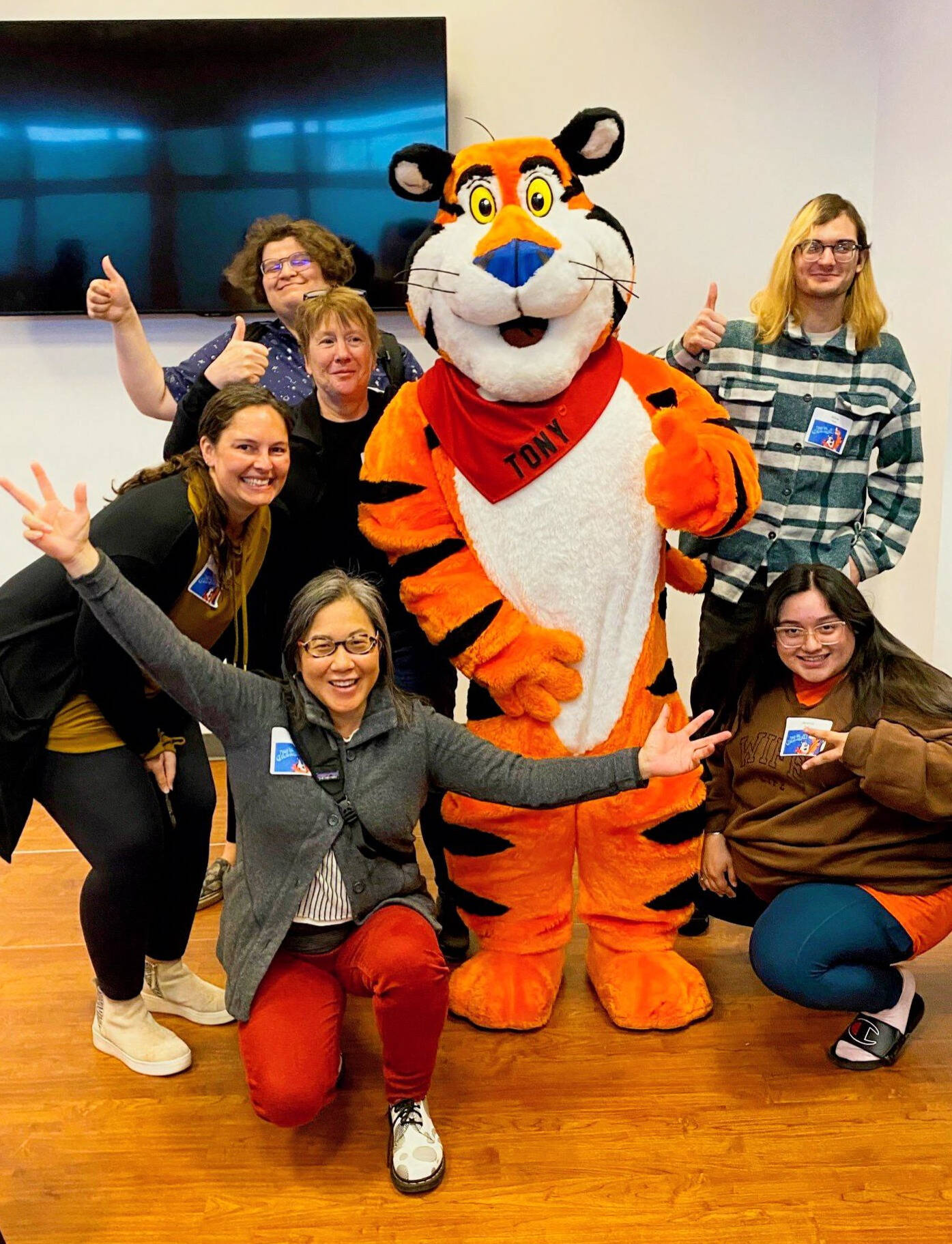 BC Scholars and Staff with Tony the Tiger